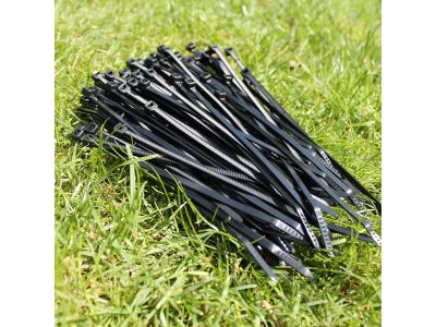 ProtectaPet® Black Regular UV Stable Cable Ties (100)