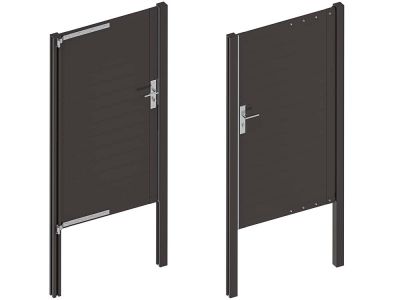 Aluminum gate with hardware