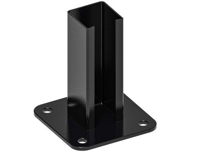 Base plate | 60 x 60 mm | Short | Black